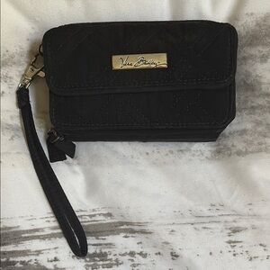 Vera Bradley Black Quilted Wristlet